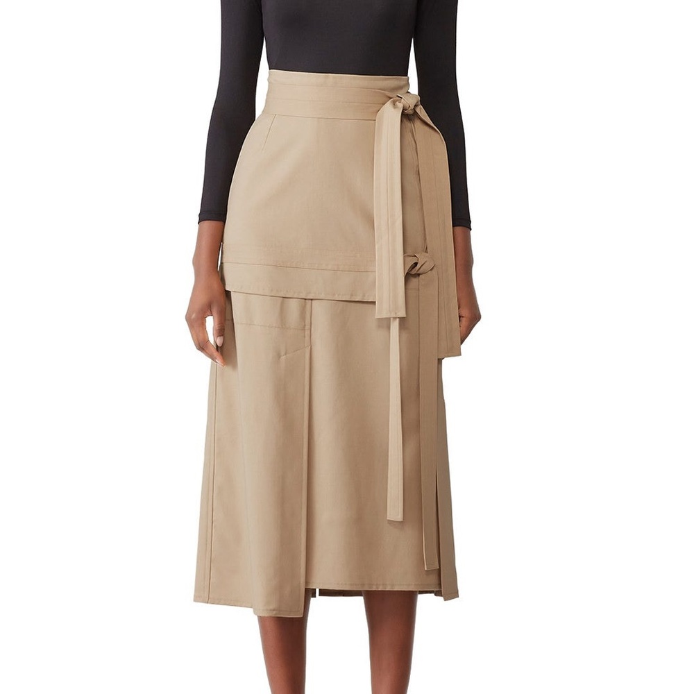 3.1 Phillip Lim, Tan A-Line Asymmetrical Skirt
